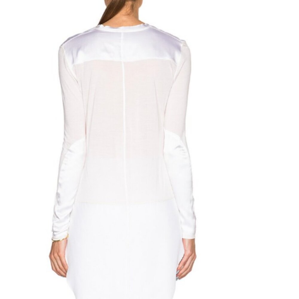 Rag & Bone Bright White Riley Long Sleeve Top XS New NWT - Picture 4 of 8